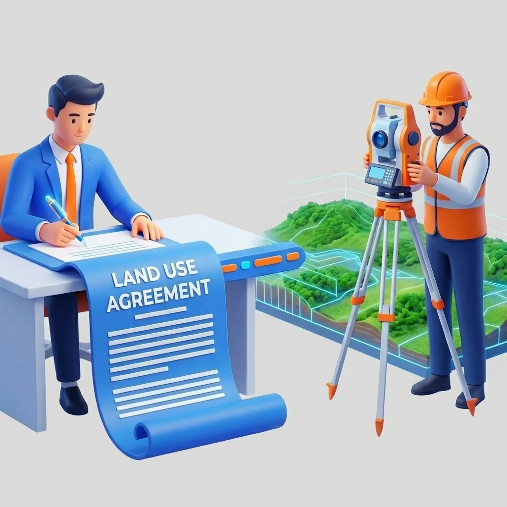 3D Illustration of Documentation and Surveying